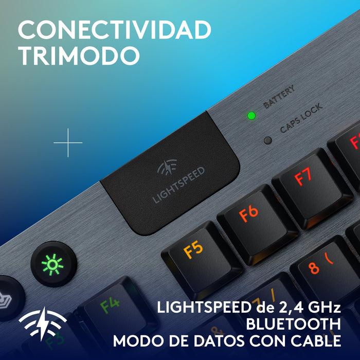 EAN 5099206121775 - Logitech G G915 X LIGHTSPEED TKL teclado Juego USB + RF Wireless + Bluetooth QWERTY Español Negro imagen 5