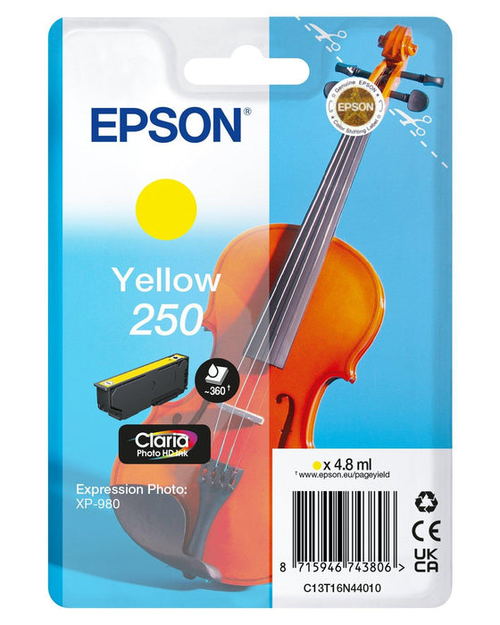 EAN 8715946743806 - Epson 250 Violin Claria Photo HD cartucho de tinta 1 pieza(s) Original Amarillo imagen 1
