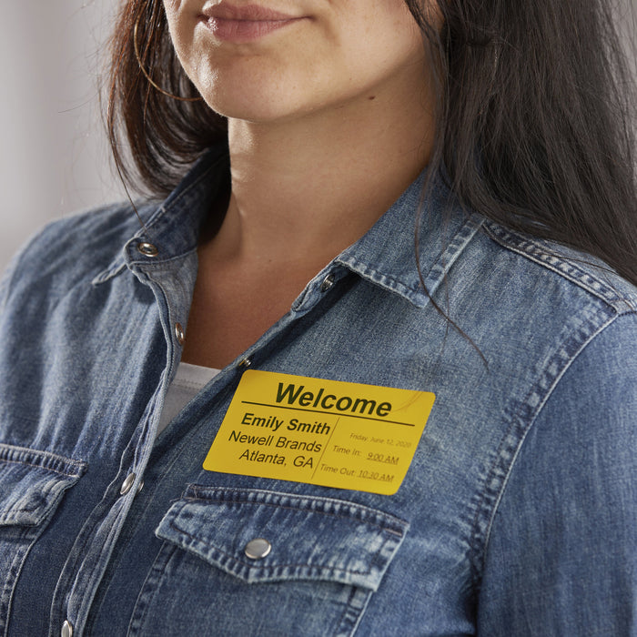 EAN 3026981334009 - DYMO 2133400 etiqueta autoadhesiva Rectángulo redondeado Desmontable Amarillo 220 pieza(s) imagen 4