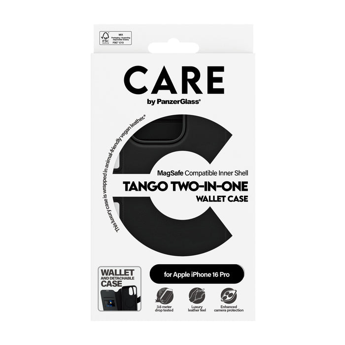 EAN 5715685003929 - PanzerGlass CARE™ by ® Tango 2-in-1 Wallet Case w. MagSafe iPhone 16 Pro funda para teléfono móvil Negro imagen 3