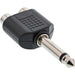EAN 4043718080434 - InLine 99339 cambiador de género para cable 6.3mm jack male mono 2xCinch Negro imagen 2