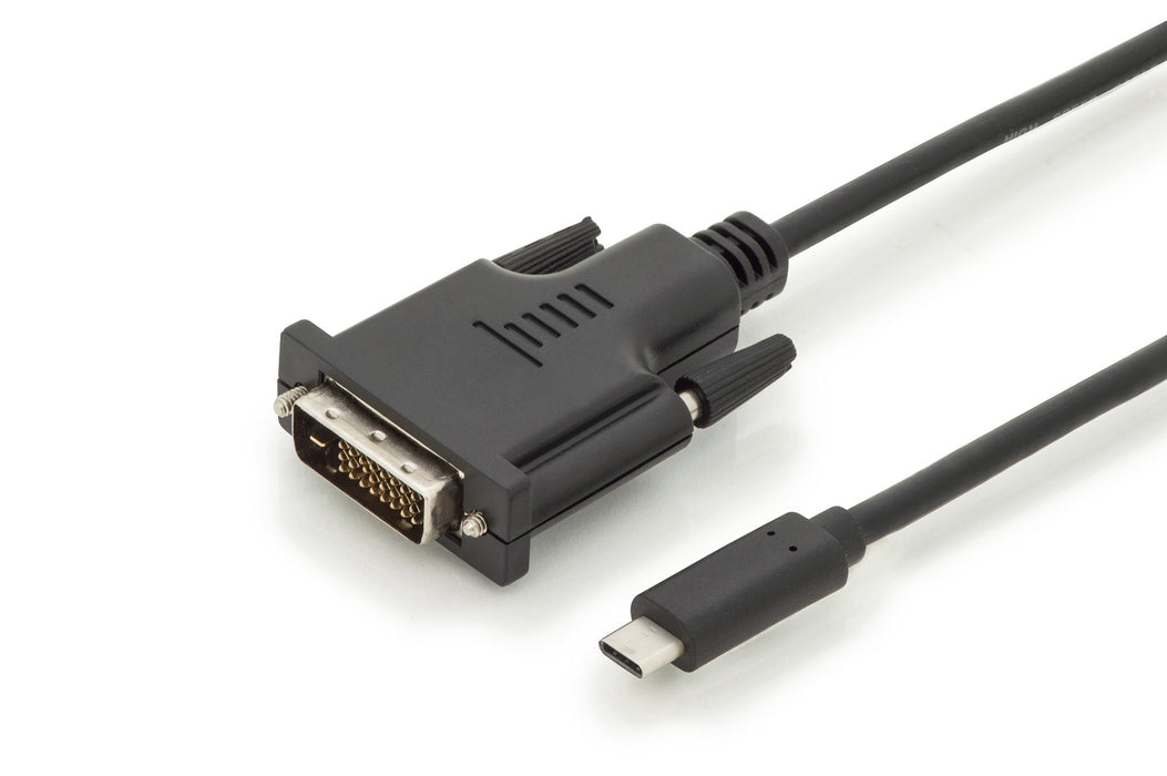 EAN 4016032451358 - Digitus AK-300332-020-S adaptador de cable de vídeo 2 m USB Tipo C DVI-D Negro imagen 1