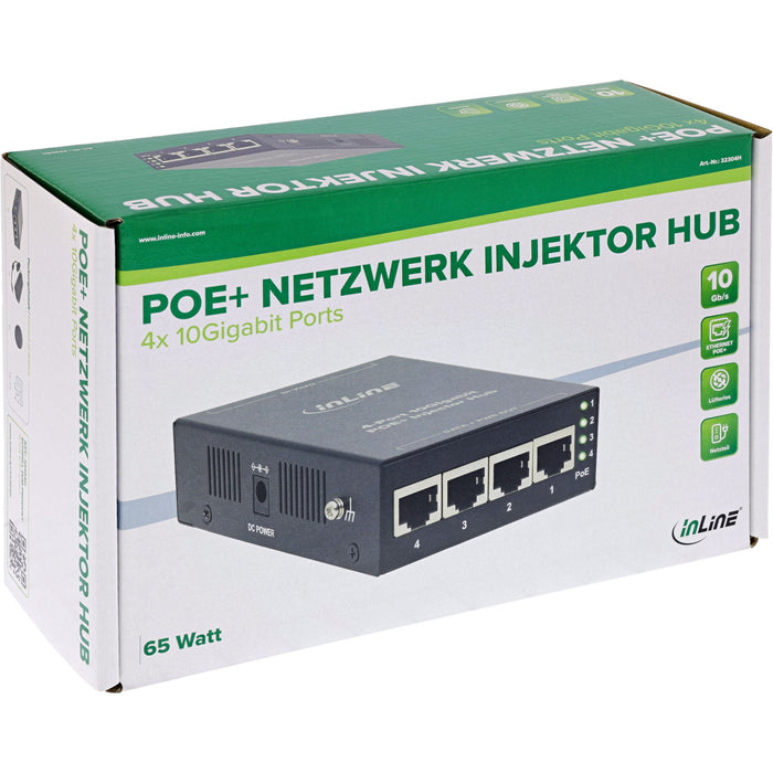 EAN 4043718350148 - InLine 32304H adaptador e inyector de PoE 10 Gigabit Ethernet 56 V imagen 3