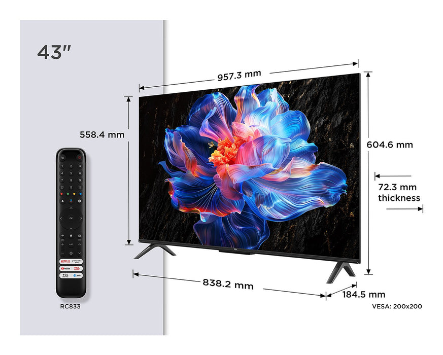 EAN 5901292528928 - TCL P6K 43P6K Televisor 109,2 cm (43") 4K Ultra HD Smart TV Wifi Metálico imagen 1