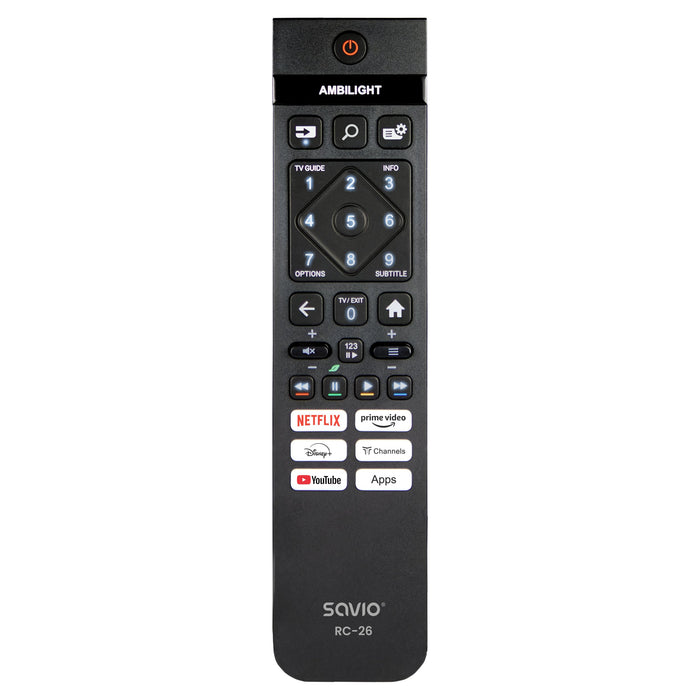 EAN 5905106070092 - Savio RC-26 mando a distancia IR inalámbrico TV Botones imagen 1