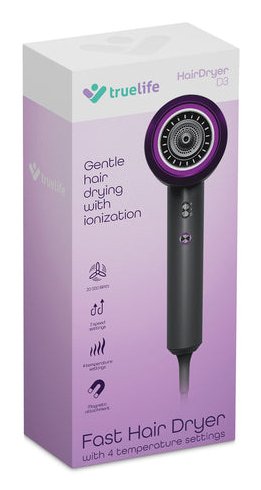 EAN 8595724900436 - TrueLife HairDryer D3 secador 1800 W Negro imagen 2