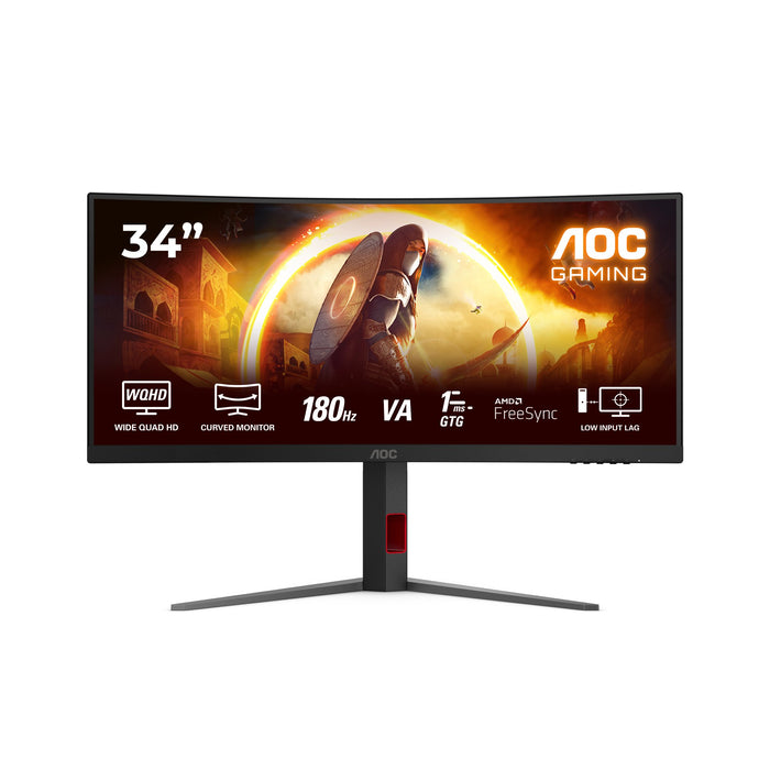 EAN 4038986612708 - AOC G4 CU34G4 pantalla para PC 86,4 cm (34") 3440 x 1440 Pixeles Wide Quad HD LED Negro, Rojo imagen 1