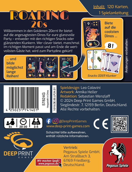 EAN 4250231741401 - Pegasus Roaring 20s Roaring 20s (Deep Print Games) 30 min Juego De Cartas Familia imagen 4
