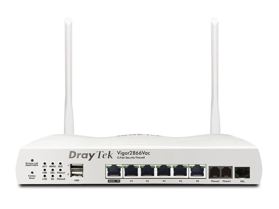 EAN 4710484744050 - DrayTek Vigor 2866AX: Gfast Modem-Firewall router inalámbrico Gigabit Ethernet Doble banda (2,4 GHz / 5 G imagen 3