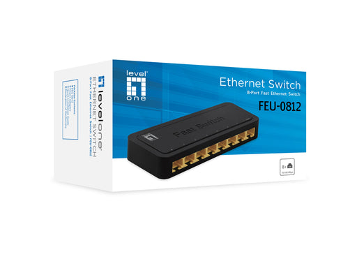 EAN 4015867206683 - LevelOne FEU-0812 switch No administrado Fast Ethernet (10/100) Negro imagen 2