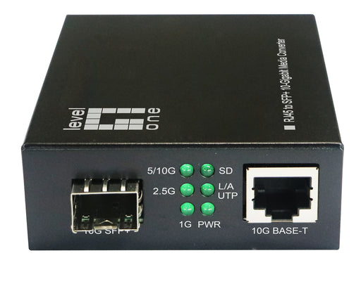 EAN 4015867236758 - LevelOne GVT-2051 convertidor de medio 10000 Mbit/s Negro imagen 1