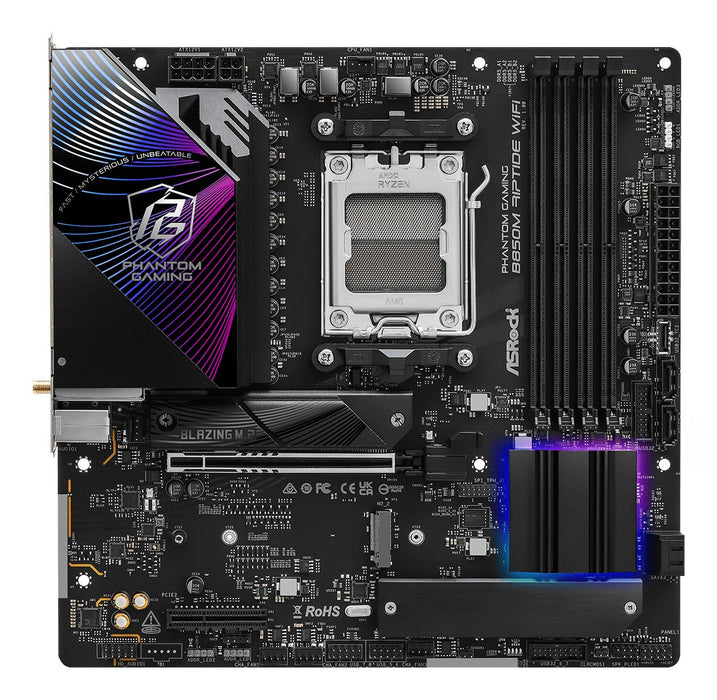 EAN 4711581490482 - Asrock Phantom Gaming B850M Riptide WiFi AMD B850 Zócalo AM5 micro ATX imagen 3