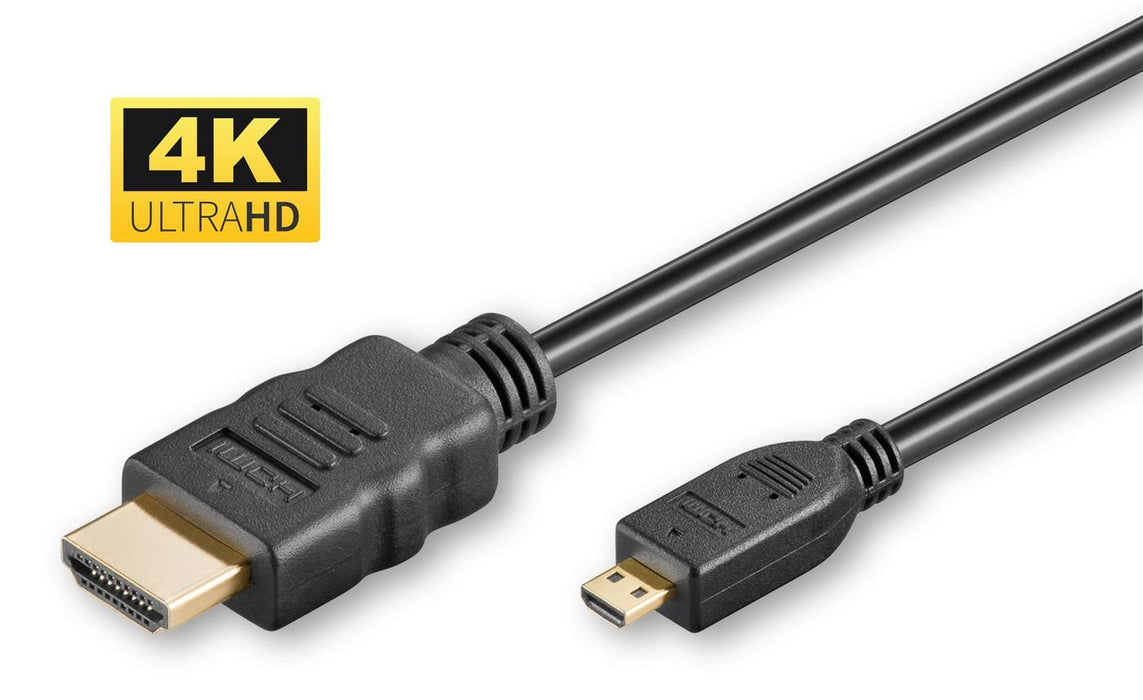 EAN 5704174225997 - Microconnect HDM19192V2.0D cable HDMI 2 m HDMI tipo D (Micro) HDMI tipo A (Estándar) Negro imagen 1