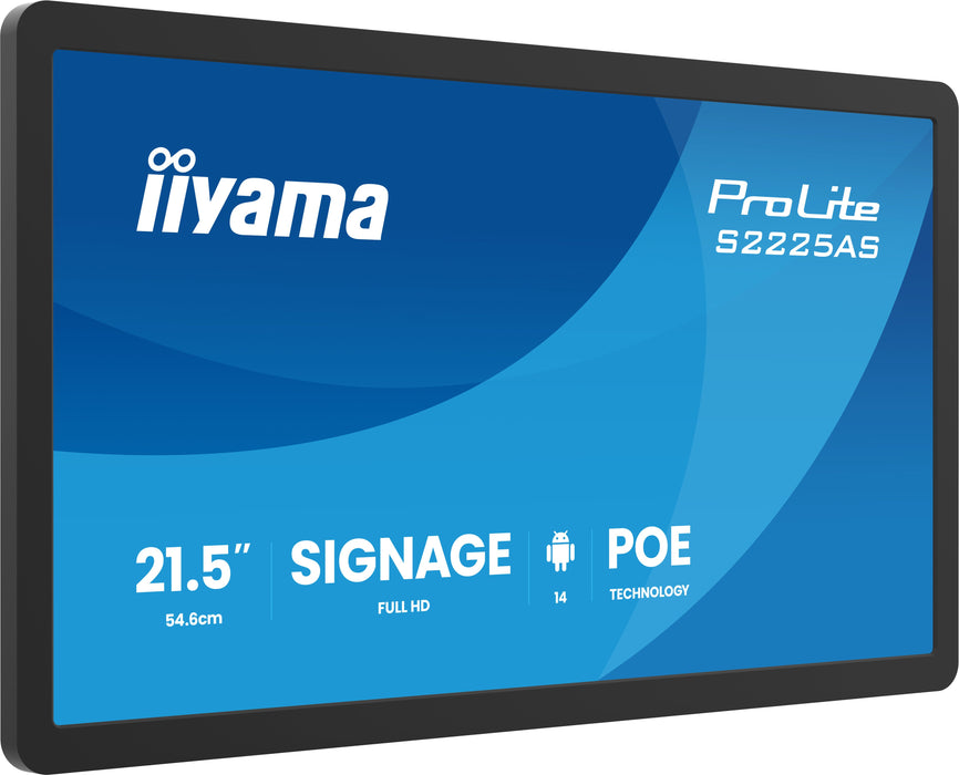 EAN 4948570127177 - iiyama ProLite S2225AS-B1P Pantalla plana para señalización digital 54,6 cm (21.5") LCD Wifi 500 cd / m²  imagen 1