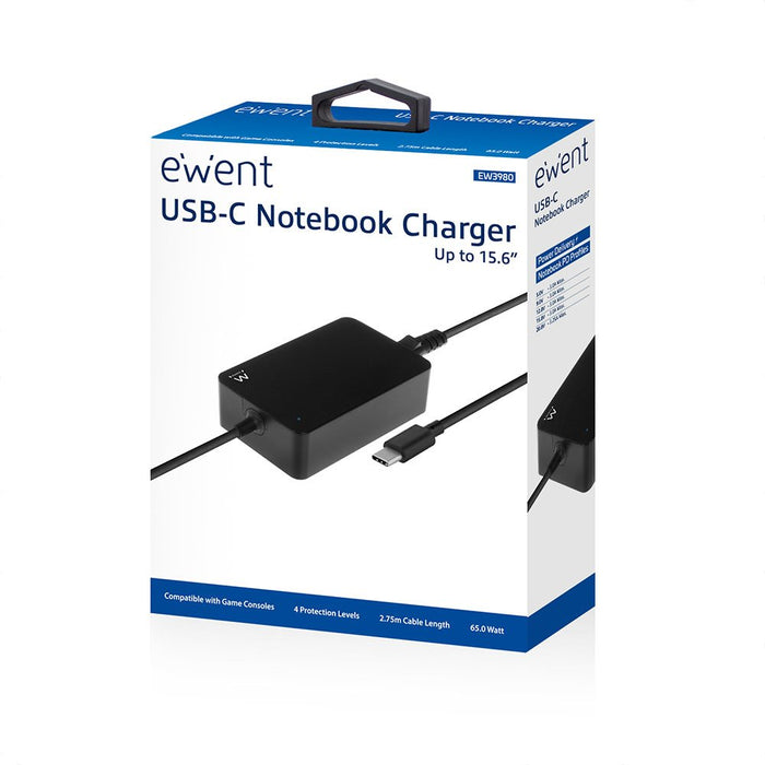 EAN 8054392613524 - Ewent EW3980 adaptador e inversor de corriente Interior 65 W Negro imagen 5