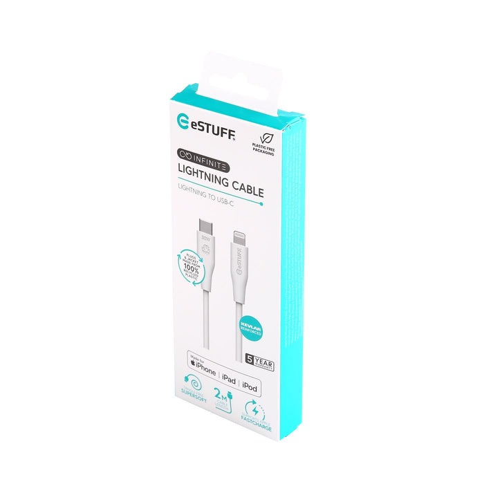 EAN 5715063032244 - eSTUFF ES602270 cable de conector Lightning 3 m Blanco imagen 3