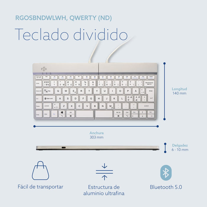 EAN 8719274492146 - R-Go Tools RGOSBNDWLWH teclado Oficina Nórdico imagen 15