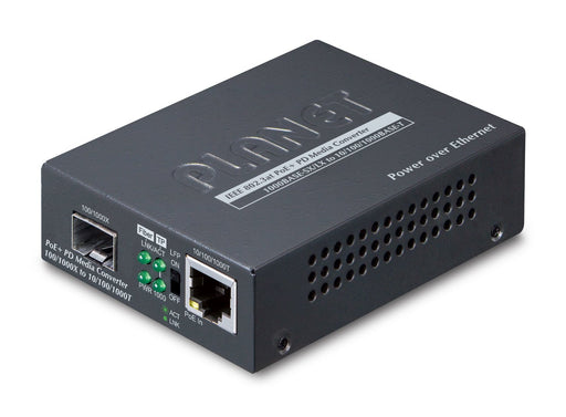 EAN 4711605286367 - PLANET 802.3at PoE+ PD convertidor de medio 2000 Mbit/s Negro imagen 1