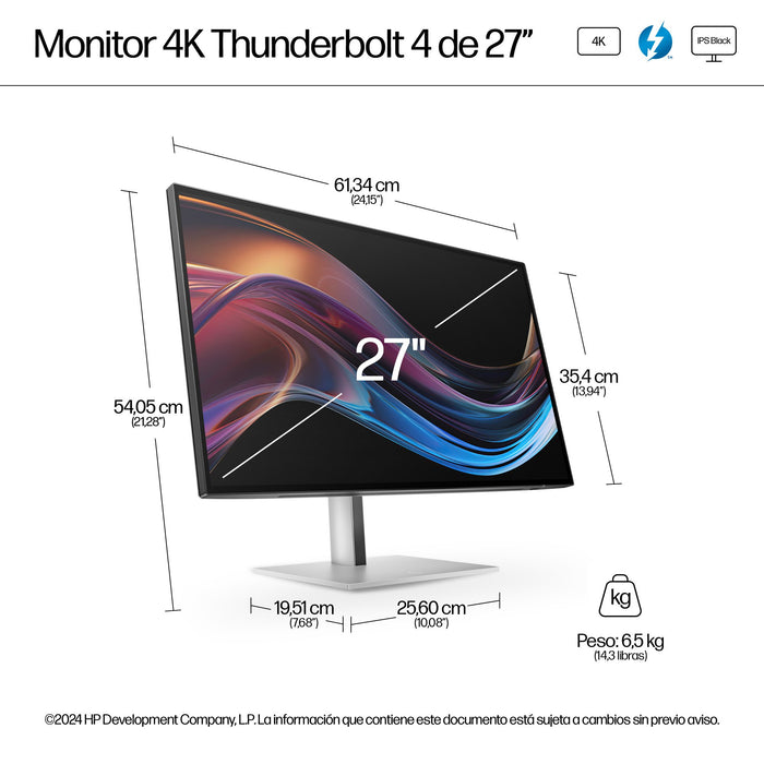 EAN 5715063470237 - HP Series 7 Pro 727pk pantalla para PC 68,6 cm (27") 3840 x 2160 Pixeles 4K Ultra HD LCD Plata imagen 4