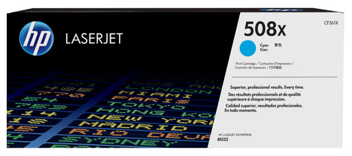 EAN 0888793237618 - HP 508X High Yield Cyan Original LaserJet Toner Cartridge cartucho de tóner 1 pieza(s) imagen 1
