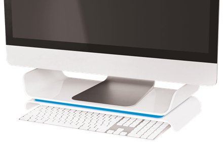 EAN 4002432120208 - Leitz 65040036 soporte para monitor 68,6 cm (27") Escritorio Azul, Blanco imagen 3