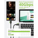 EAN 8059018362602 - Techly ICOC MUSB40-CMCM08 cable USB USB4 Gen 3x2 0,8 m USB C 40 Gbit/s 100 W Negro imagen 5
