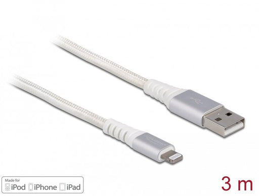 EAN 4043619830039 - DeLOCK 83003 cable de teléfono móvil Plata, Blanco USB A Lightning imagen 2