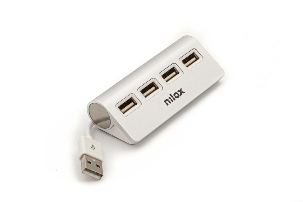 EAN 8436556148453 - Nilox HUB 4 PORTE USB 2.0 ALLUMINIO 480 Mbit/s Gris imagen 3