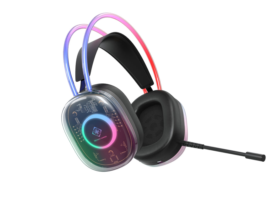 EAN 5706470154537 - Deltaco Gaming GAM-186 auricular y casco Auriculares Alámbrico Diadema Juego USB tipo A Negro, Transparen imagen 2
