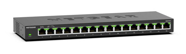 EAN 0606449164251 - NETGEAR GS316 No administrado L2 Gigabit Ethernet (10/100/1000) Negro imagen 1