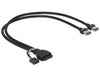 EAN 4043619838295 - DeLOCK 0.45m USB 3.0 pin + USB 2.0 pin / 2 x USB 3.0 A cable USB 2.0/3.2 Gen 1 (3.1 Gen 1) 0,45 m 2 x USB imagen 1