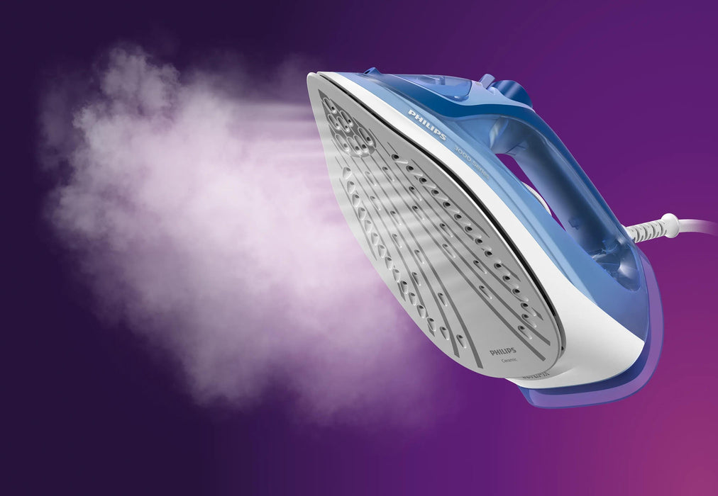 EAN 8720389003066 - Philips 3000 series DST3031/20 plancha Plancha a vapor Suela de cerámica 2400 W Azul imagen 5
