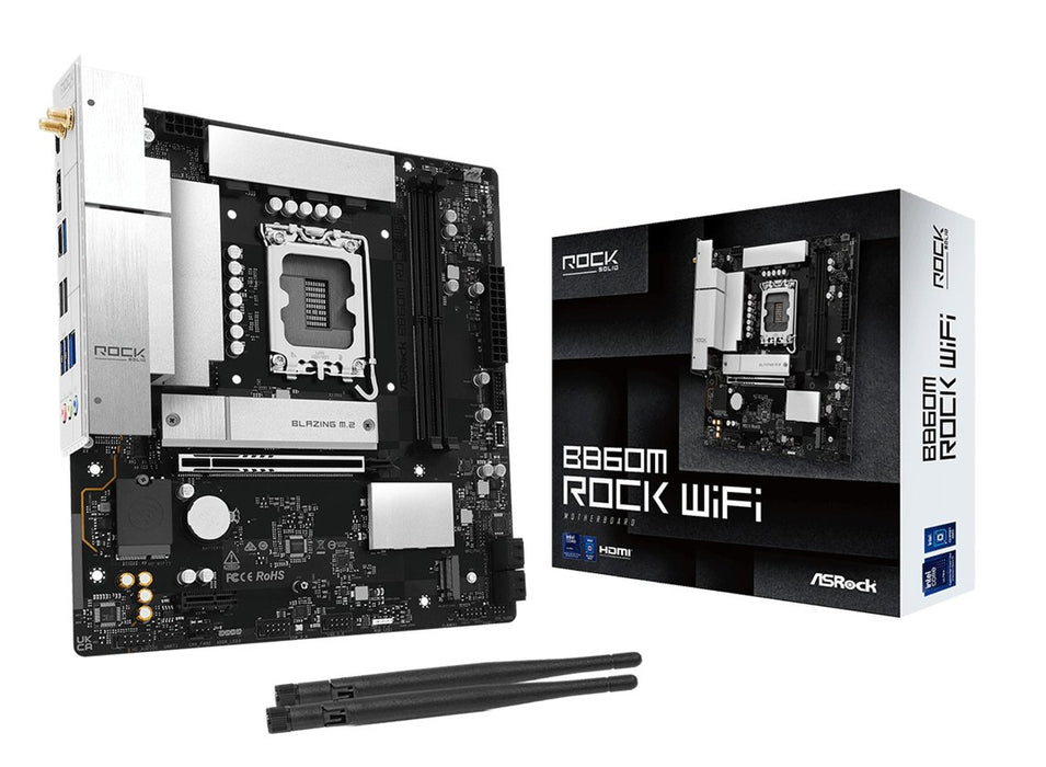 EAN 4711581494152 - Asrock B860M Rock WiFi Intel B860 LGA 1851 (Socket V1) micro ATX imagen 1