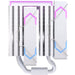 EAN 6977277369519 - Einarex EXAC-GL-300-R-W sistema de refrigeración para ordenador Procesador Refrigerador de aire 12 cm Bla imagen 6