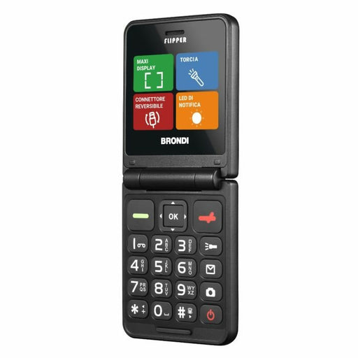 EAN 8015908810707 - Brondi Flipper 6,1 cm (2.4") Negro Característica del teléfono imagen 2