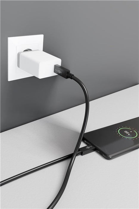 EAN 4040849492525 - Goobay Kabel USB 3.2 C->C S/S 0,5m PD schwarz cable USB USB 3.2 Gen 1 (3.1 Gen 1) USB C Negro imagen 2