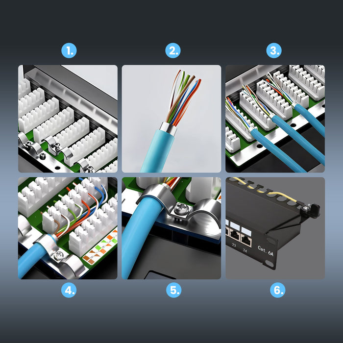 EAN 5907207228266 - Extralink CAT6A STP Patchpanel 24 porty imagen 3