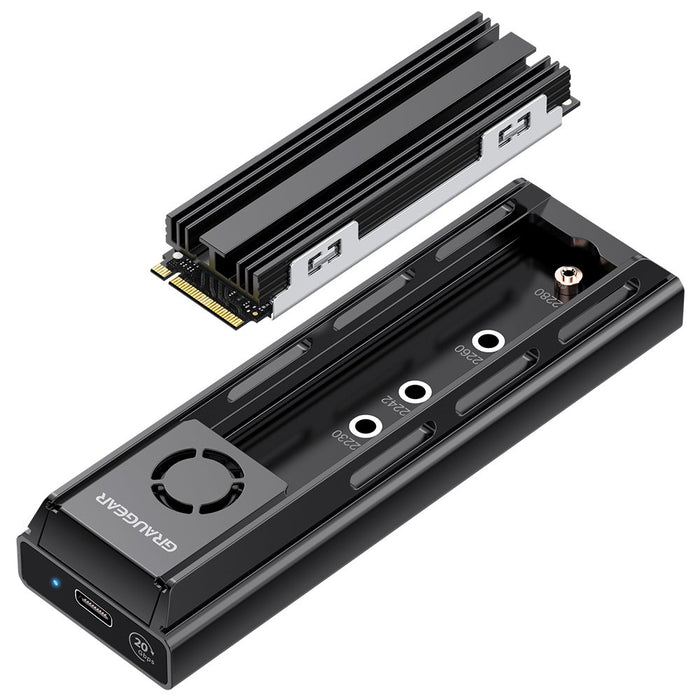 EAN 4260746551006 - GRAUGEAR G-M205-20G-F base de conexión para disco duro USB 3.2 Gen 2 (3.1 Gen 2) Type-C Negro imagen 1