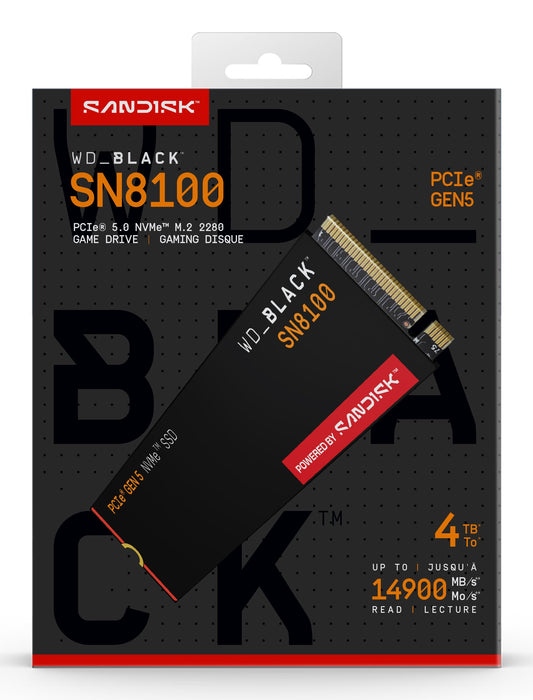 EAN 0619659220891 - SanDisk Black WD_BLACK SN8100 NVMe 4 TB M.2 PCI Express 5.0 TLC 3D NAND imagen 6