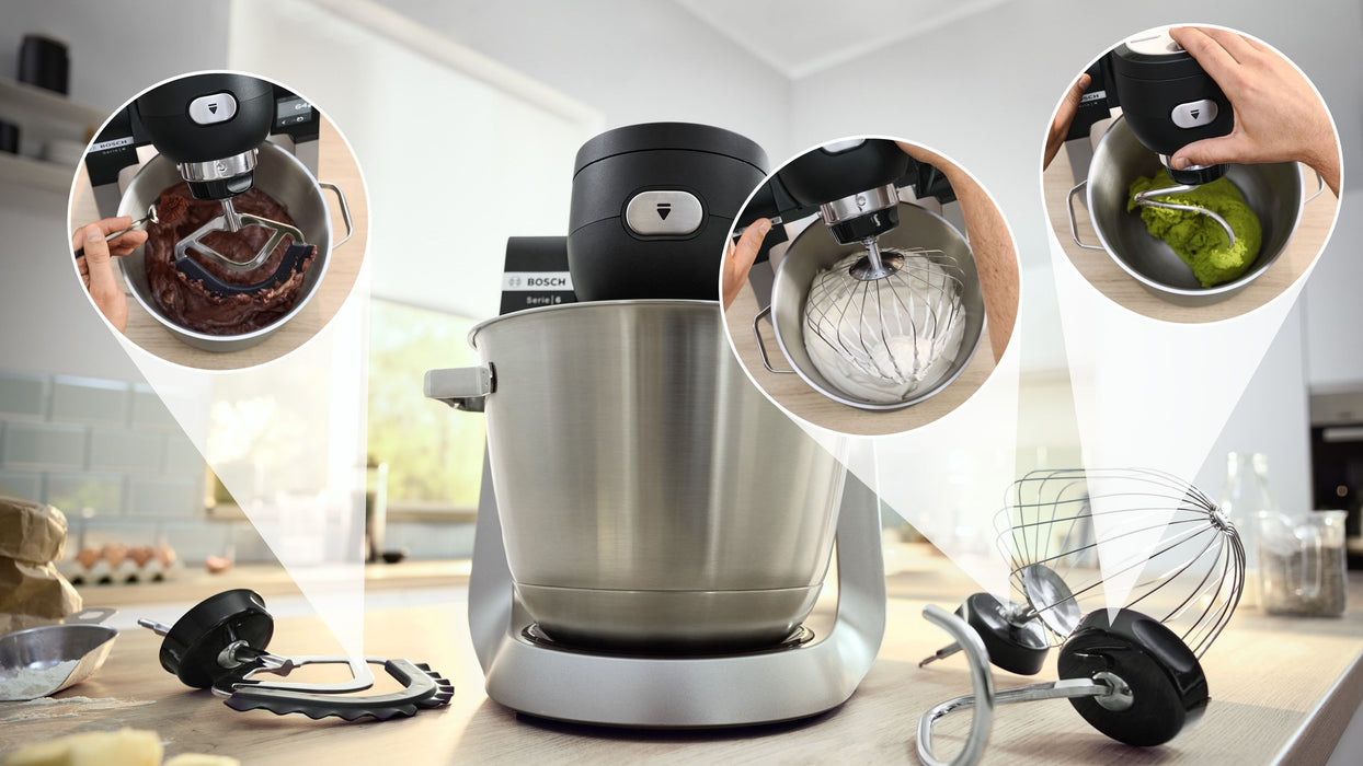 EAN 4242005424696 - Bosch Serie 6 MUMS6ZS17 robot de cocina 1600 W 5,5 L Negro, Acero inoxidable imagen 6