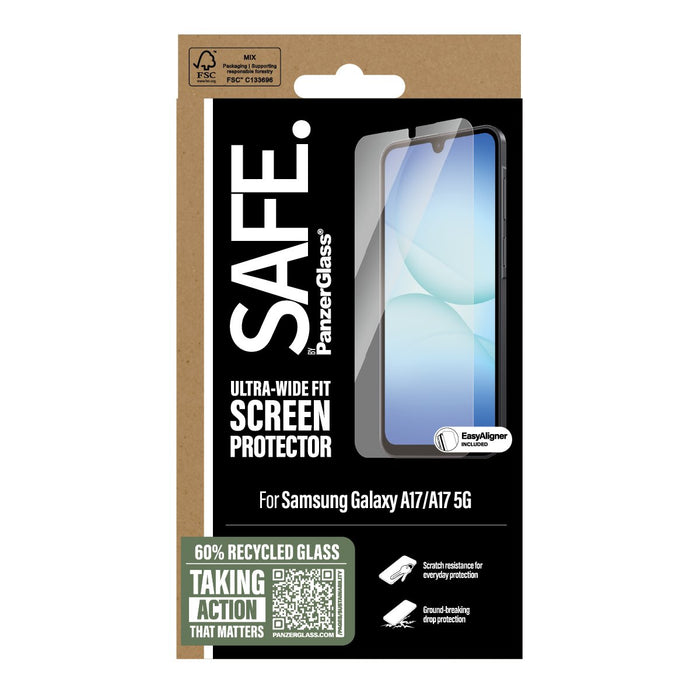 EAN 5715685031601 - PanzerGlass SAFE. by ® Screen Protector Samsung Galaxy A17 | A17 5G | Ultra-Wide Fit w. EasyAligner Prote imagen 3