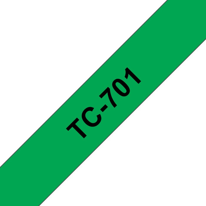 EAN 4977766050623 - Brother TC-701 cinta para impresora de etiquetas Negro sobre verde imagen 1