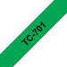 EAN 4977766050623 - Brother TC-701 cinta para impresora de etiquetas Negro sobre verde imagen 1