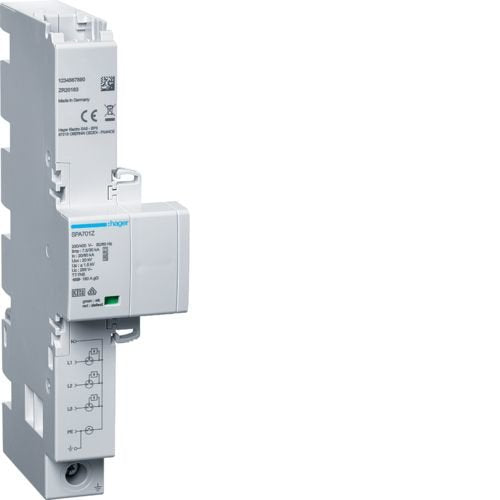 EAN 3250615514998 - Hager SPA701Z limitador de tensión Blanco 230 - 400 V imagen 1