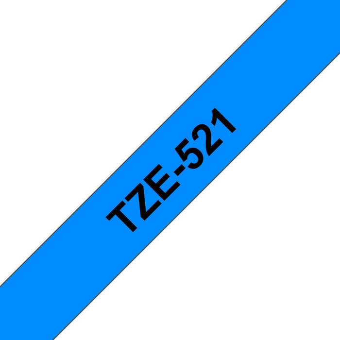 EAN 4977766686419 - Brother TZE-521 cinta para impresora de etiquetas Negro sobre azul imagen 1