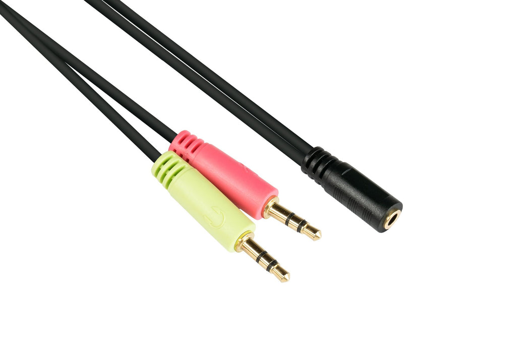 EAN 4014619553617 - Alcasa AD-HS02 cable de audio 0,2 m 2 x 3.5mm 3,5mm Negro imagen 1