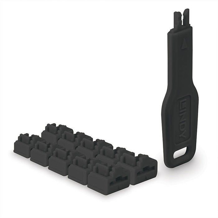 EAN 4002888478915 - Lindy 47891 bloqueador de puerto Bloqueador de puerto + clave RJ-45 Negro Acrilonitrilo butadieno estiren imagen 1