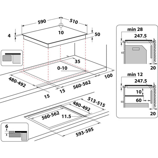 EAN 8003437604867 - Whirlpool WS Q4860 NE Negro Integrado 60 cm Con placa de inducción 4 zona(s) imagen 2