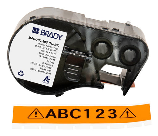 EAN 888434592557 - Brady M4C-750-595-OR-BK etiqueta de impresora Negro, Naranja Etiqueta para impresora autoadhesiva imagen 1