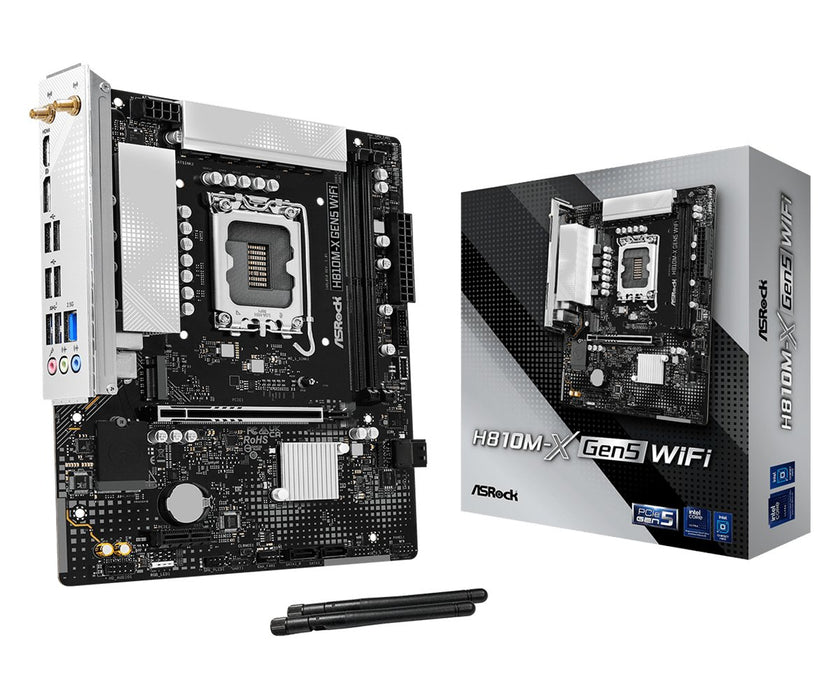 EAN 4711581493834 - Asrock H810M-X Gen5 WiFi Intel H810 LGA 1851 (Socket V1) micro ATX imagen 1